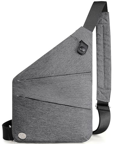Lightweight Anti-Theft Crossbody Sling Bag for Women & Men in Grey-image