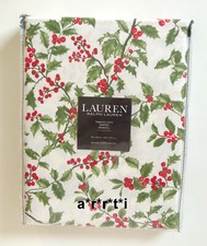 Ralph Lauren Holly Tree Christmas 60" x 84" or 60" x 104" Tablecloth NIP