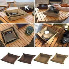 !Outdoor Camping Storage Tray Travel Storage Box Portable Folding Square Tray