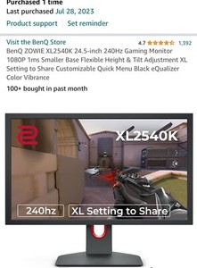 Benq Zowie Xl2540k | eBay