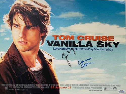 Tom Cruise  Penelope Cruz Cameron Crowe SIGNED mini poster RACC ACOA