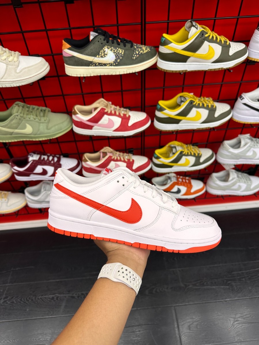 Nike Dunk Low Retro Shoes White Picante Red DV0831-103 Men's NEW