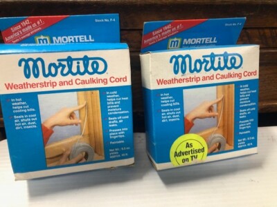 2- pak  lot- Mortite Weatherstrip and Caulking Cord F-4---------82C