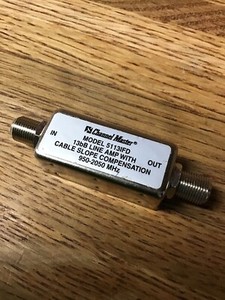 Channel Master Model 5113 IFD 13db Line Amp w/ Cable Slope Compensation 950-2150