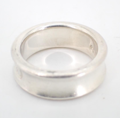 Tiffany & Co. 1837 Narrow Wide Band Ring Sterling Silver 925 Size