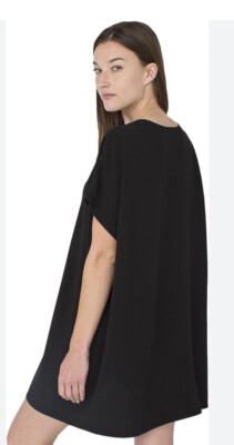 American Apparel sz XS/S Adia Oversized Crepe Tunic Dress Black HTF  |  eBay