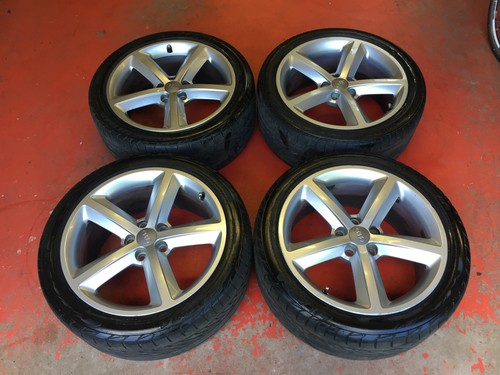 4x 18'' GENUINE AUDI A4 B8 S LINE ALLOY WHEELS TYRES 5X112