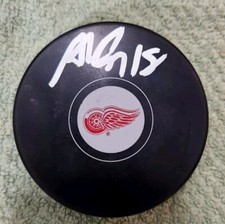 Andrew Copp Detroit Red Wings Signed Autographed Logo Puck 