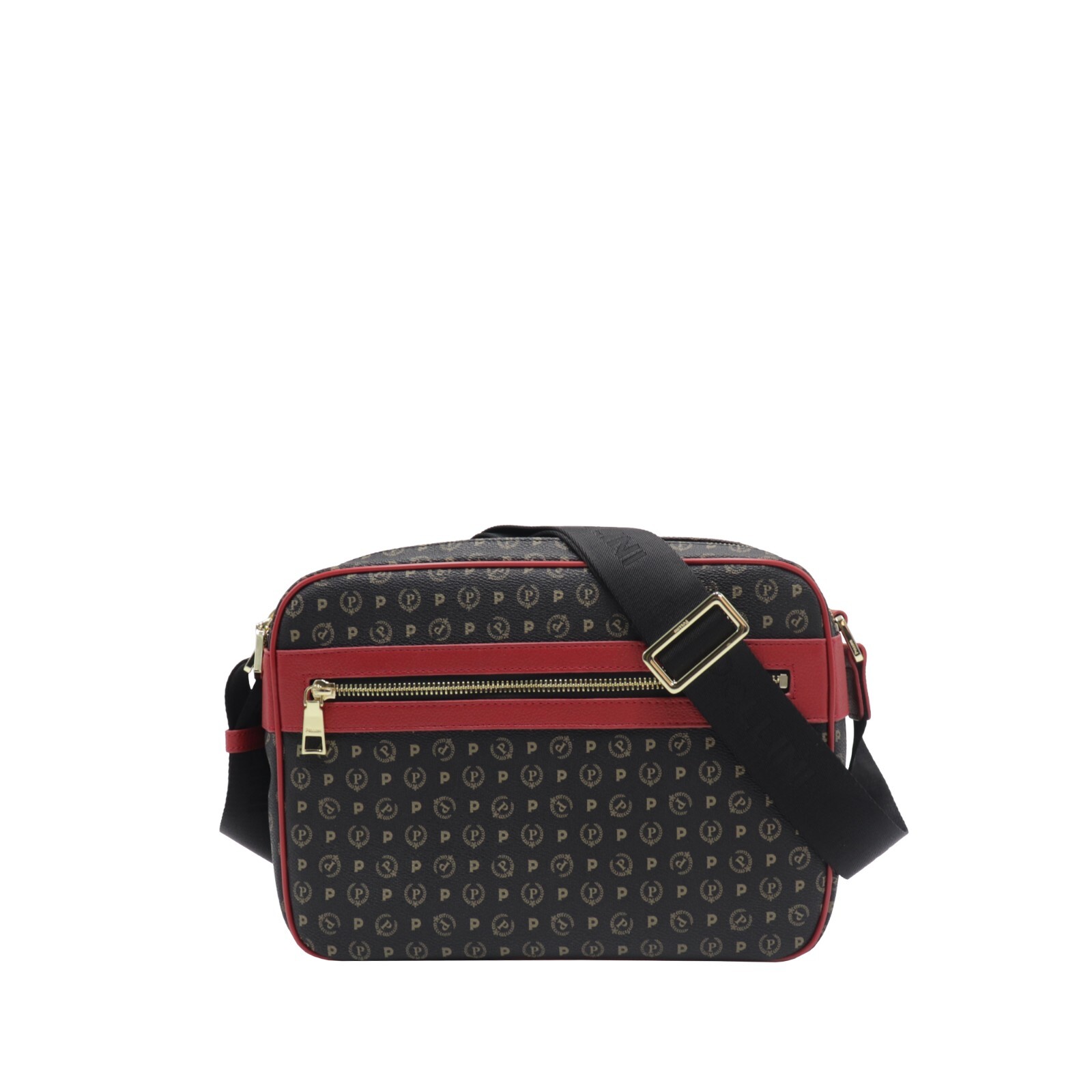 Pollini Borsa a Tracolla Heritage Nero e Rosso