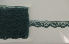 Polyester Flat Lace Trim Forest Green 1 1/2" wide 28 yard lot