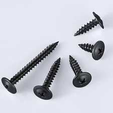Modified Truss Head Self piercing sharp point Screws #8x 1/2"- 3" K-Lath Black