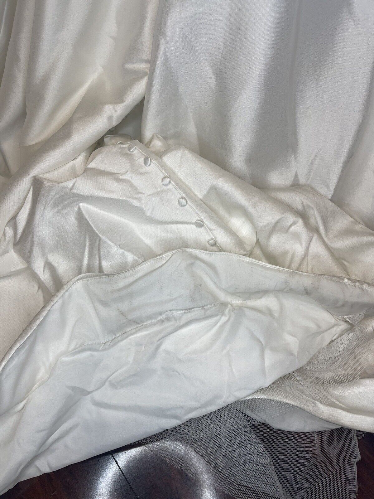 Allure Bridals A-Line Satin Wedding Dress Ivory V… - image 12