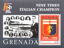 Grenada 1993 - 100th Anniversary of Italian Football (1893-1993) Mini Sheet -MNH