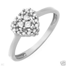 Diamond Heart Engagement/Promise Ring-0.17ctw10kwg-Was 135.