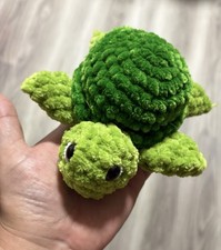 Handmade Crochet Turtle Stuffed Animal Plush Toy Mini Under 6 in Ages 3-7