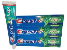 3x Crest Complete Scope Outlast Toothpaste 5.4oz Whitening Exp 12/2027
