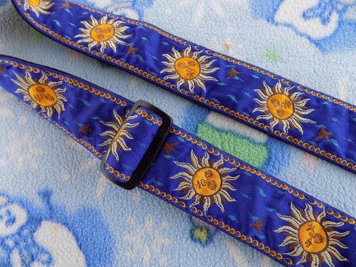 Perri's Jacquard Celestial Pattern 2 Inch Wide Guitar Strap,  Ex. Cond.