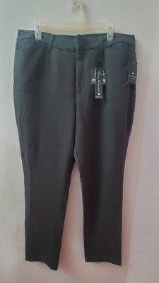 Gloria Vanderbilt Heather Grey Tummy Slimming Effect Trousers Pants Size 14 NWT