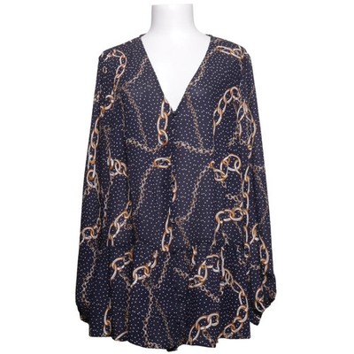 Zizzi, Bluse, Größe: M, Blau/Gold/Weiß, Polyester, Sonstiges, Damen #SMB