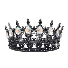 Queen Crown Rhinestone Wedding Crowns and Tiaras for Women Costume Party Hair Ac