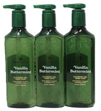 Bath  Body Works Vanilla Buttermint Gentle Gel Hand Soap Lot of 3 New