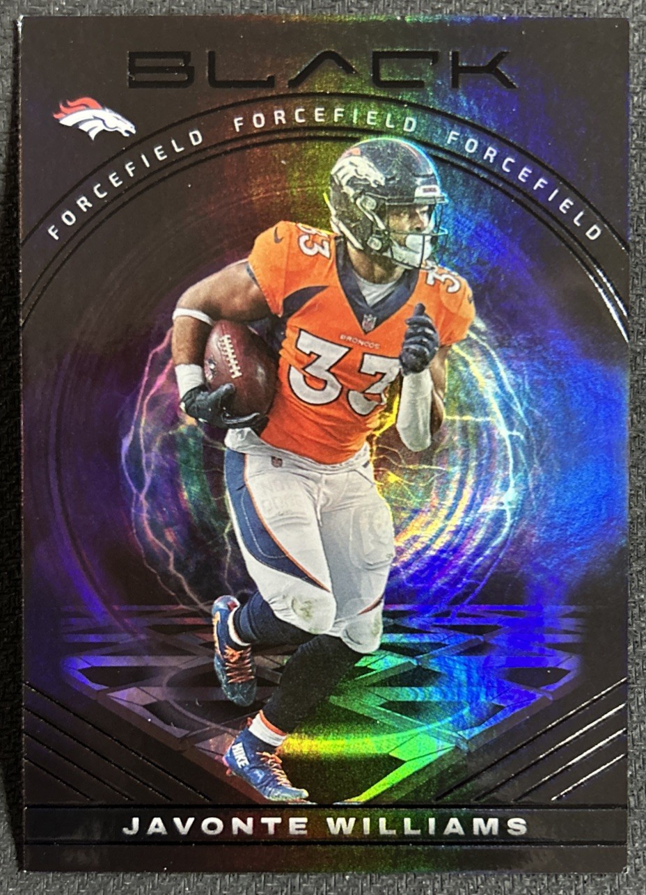 2022 Panini Black Javonte Williams Forcefield RC #FF-10 CASE HIT SSP Broncos