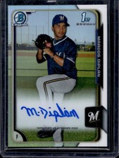 2015 Bowman Chrome Marcos Diplan Auto 1st Prospect Refractor #/499 Brewers