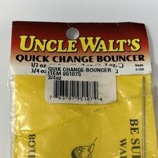 NOS Uncle Walt’s Quick Change Bouncer 3/4 oz Walleye Bottom Rig USA 2‑Packs