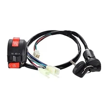  Motorcycle Handlebar Kill Switches with Key Ignition for 50cc 70cc 90cc 110cc 