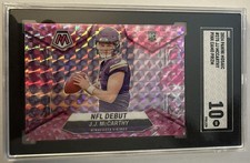 2024 Panini Mosaic - NFL Debut J.J. McCarthy #275 Camo Pink Mosaic Prizm (RC)