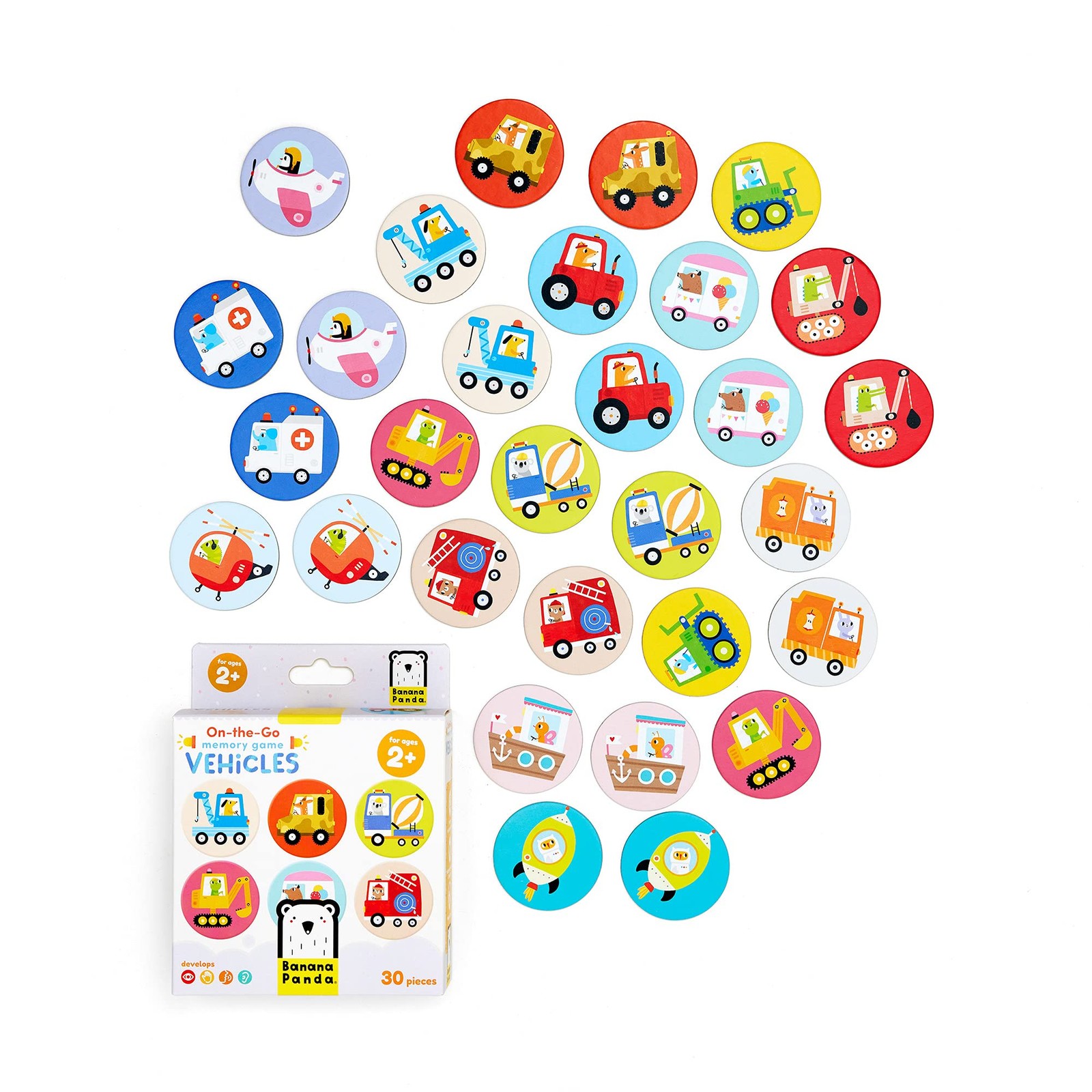 Игра на память Банановая Панда на ходу Транспортные средства 2+
