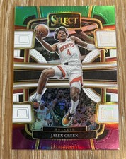2023-24 Panini Select - Concourse Jalen Green #42 Green White Purple Prizm
