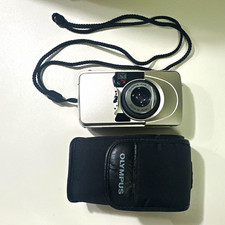 Olympus Stylus Zoom 80 35mm Point Shoot Film Camera Silver AS-IS Parts/Repair