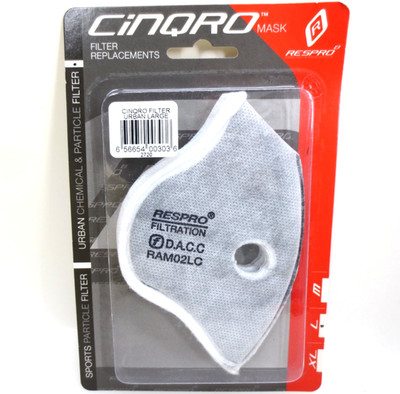 Respro Cinqro Anti Pollution Mask Urban Filter Pack of 2 - Large