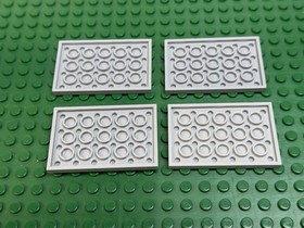 4x LEGO Lt Bluish Gray Plate 4 x 6 Star Wars Castle 4504 10174 10179 7029 #3032