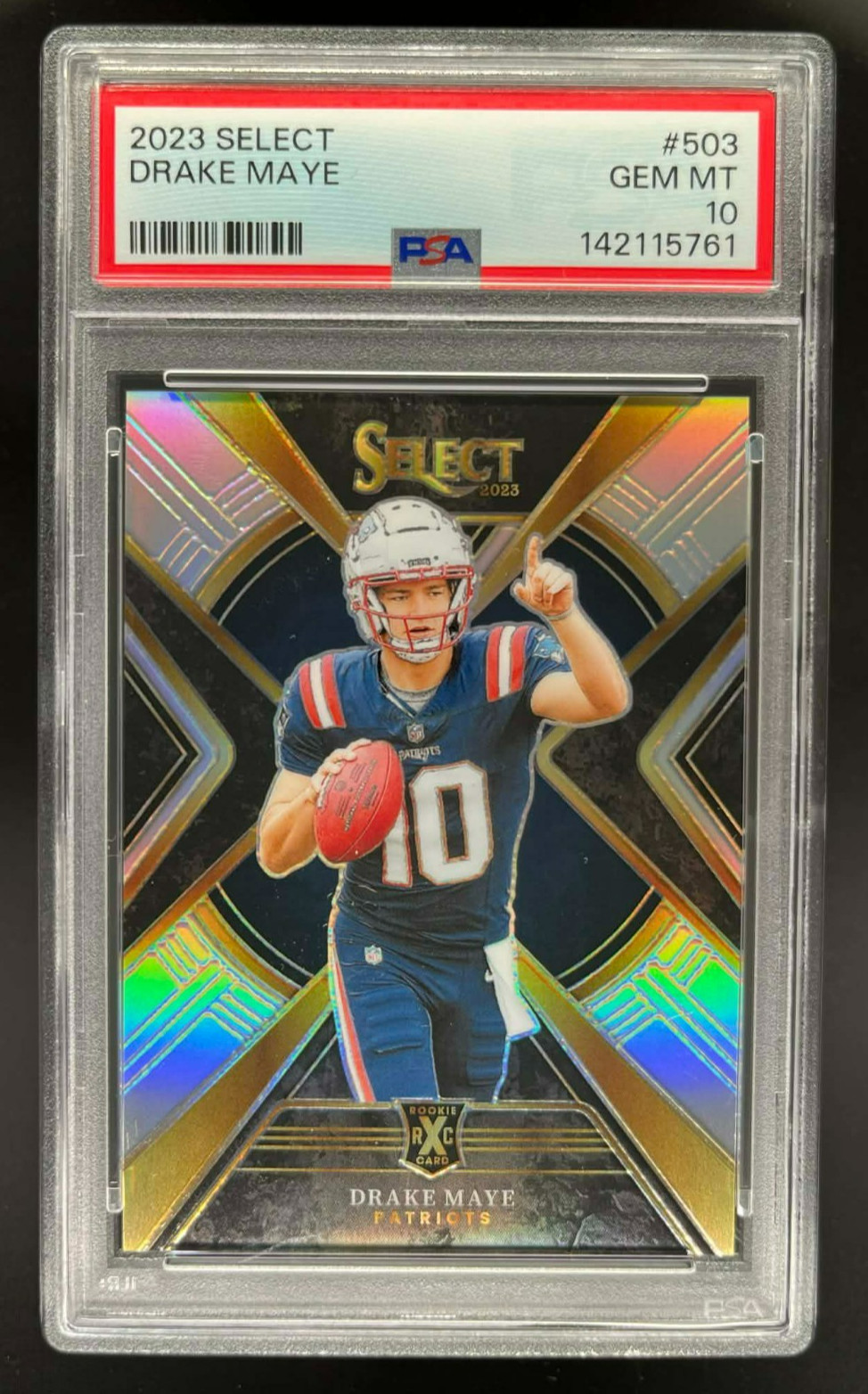 2023 PANINI SELECT DRAKE MAYE RC XRC ROOKIE PSA 10 GEM MINT PATRIOTS