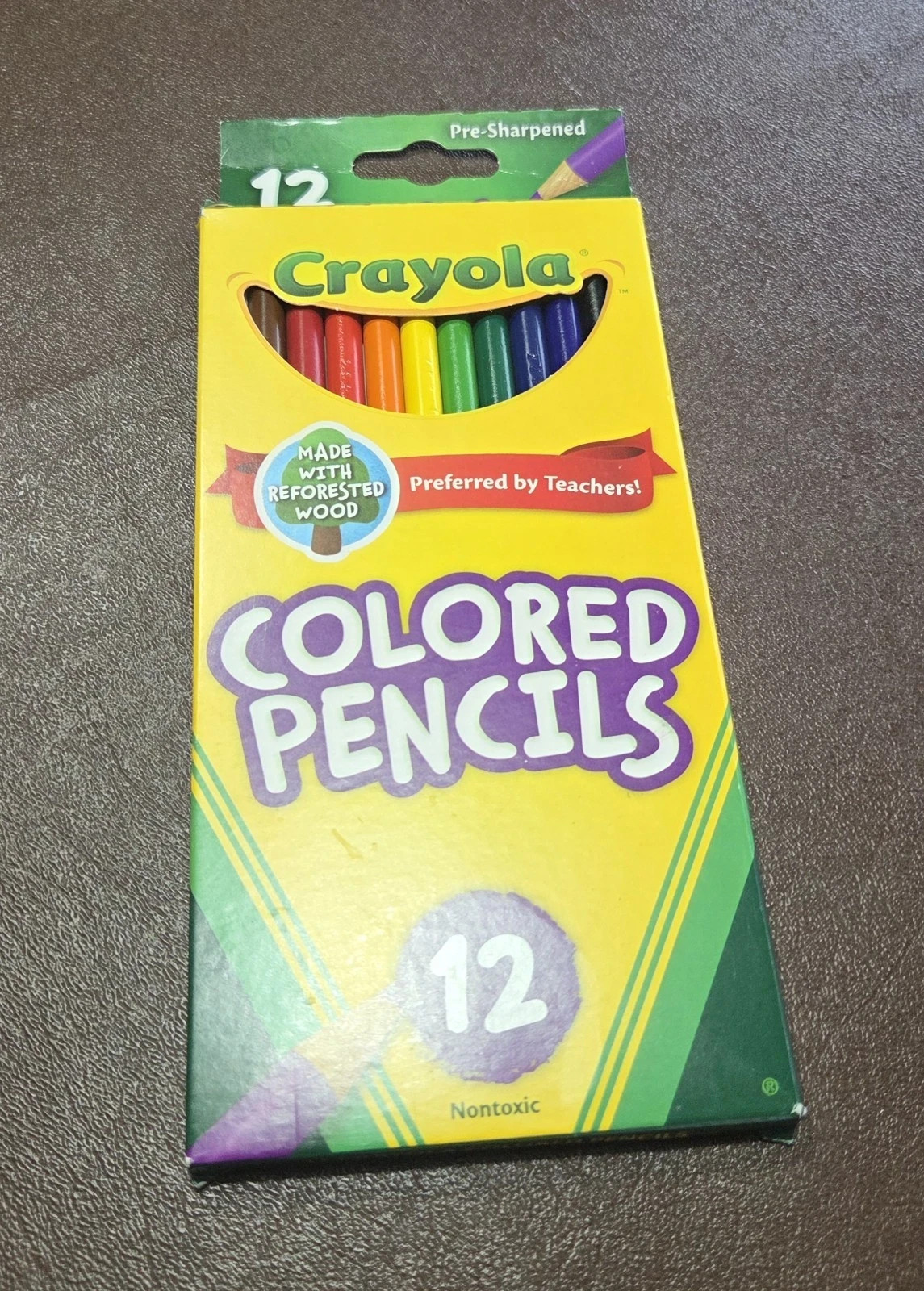 12 Pack Pre-sharpened Nontoxic Multicolor