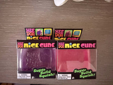 Nee Doh Nice Cube - Super Solid Squish Purple/Pink - Brand New/Factory Sealed 