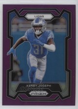 2023 Panini Prizm Purple Prizm 87/125 Kerby Joseph #101 a6x