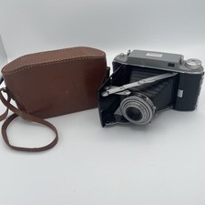 Rare Kodak 1950s Tourist II Vintage Folding Camera with leather case