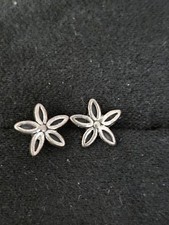 925 Flower Silver Stud Earrings
