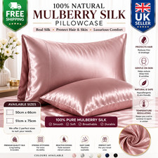 100% Pure Mulberry Silk Pillowcases Anti-wrinkle Bedding Soft Pillow Cases Cover