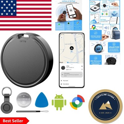 Smart Air Tracker Tags with 2- Battery -  Waterproof, Android Compatible
