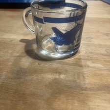 MINT Vintage NASA Kennedy Space Center Clear Glass Coffee Mug Space Shuttle USA