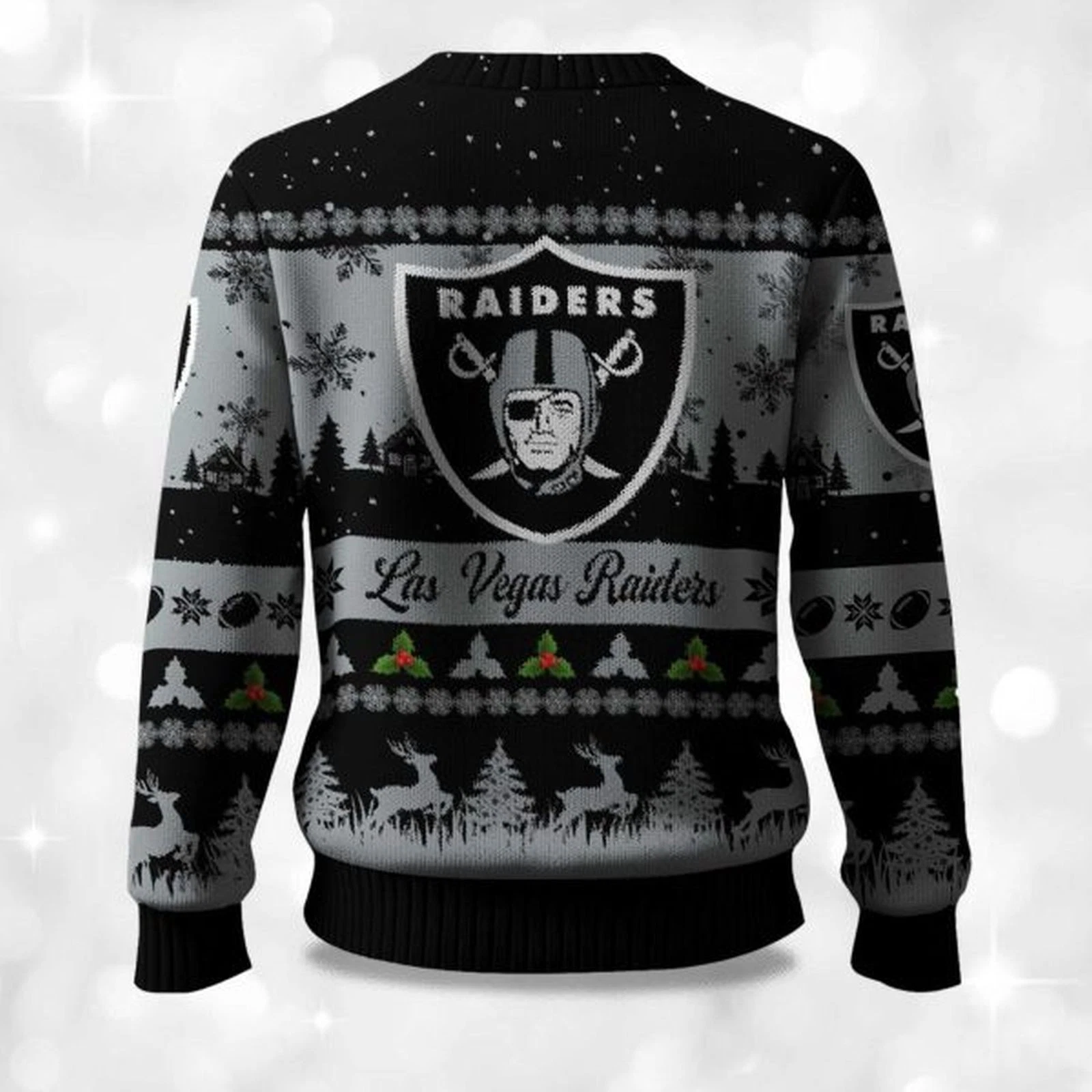 Christmas Raiders Festive Reindeer & Tree Ugly Sweater, Christmas Gift For Men, Women