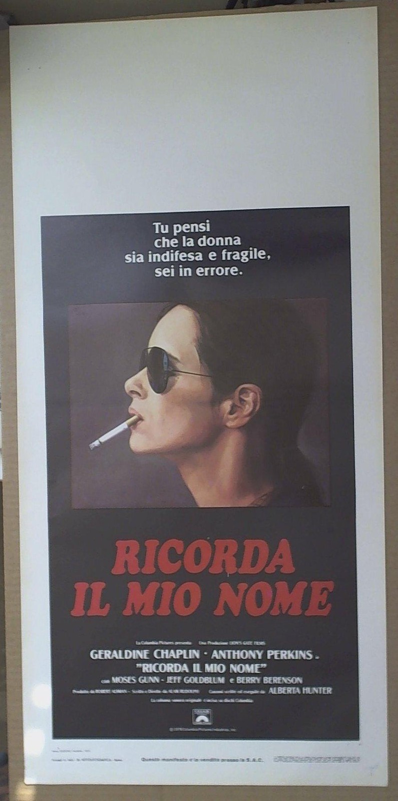 Locandina originale film Ricorda il mio nome (1978) - Regia di Alan Rudolph