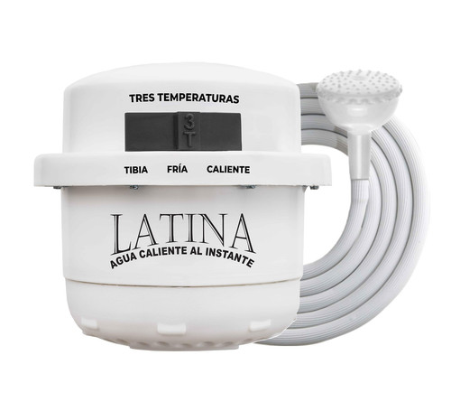 Latina Shower Head Water Heater 3 TEMP SELECTOR Ducha Electrica 110v para Agu...