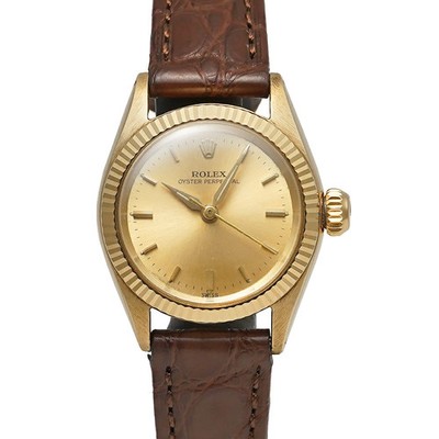 ROLEX Oyster Perpetual 6619 Gold Gehäusegröße 23mm x 23mm Damenuhr gebraucht ...