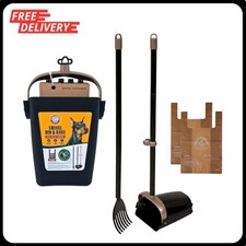 Dog Pooper Scooper For Large And Small Dogs Arm  Hammer Swivel Bin  Rake NEW