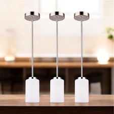 Pendant Lighting Modern Mini Pendant Light with Dual Glass in Brushed... Set 3